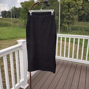 Brand New The Mogan Black Midi Pencil Skirt Size Medium